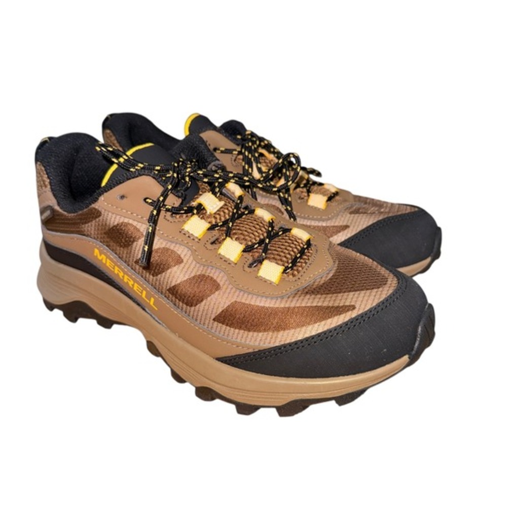 NEW Merrell Moab Speed Waterproof Hiking Shoes Kids 4 Sneakers Brown‎ MK265941